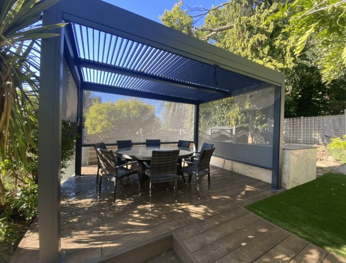 Aluminium pergola and Millboard decking