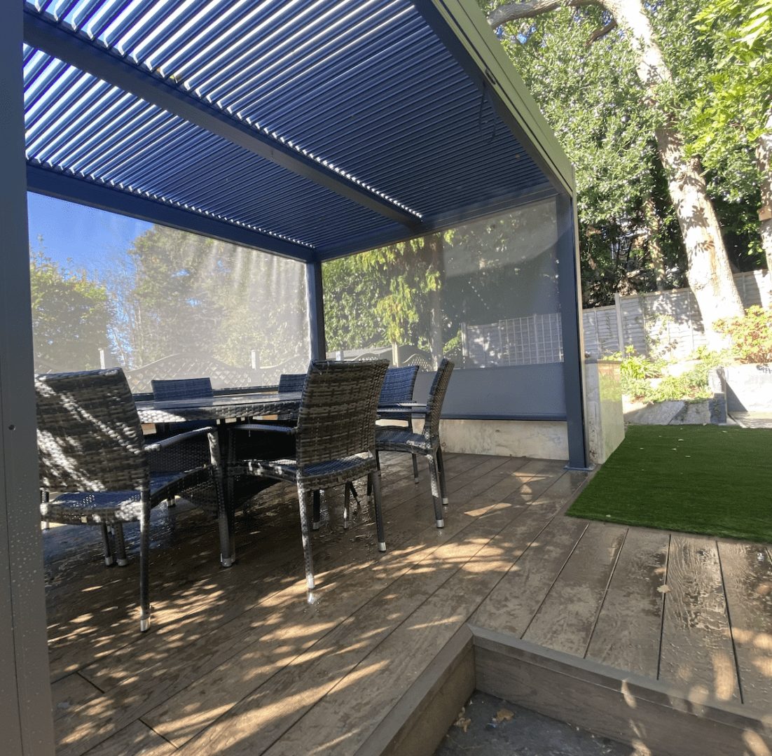 Millboard decking and pergola