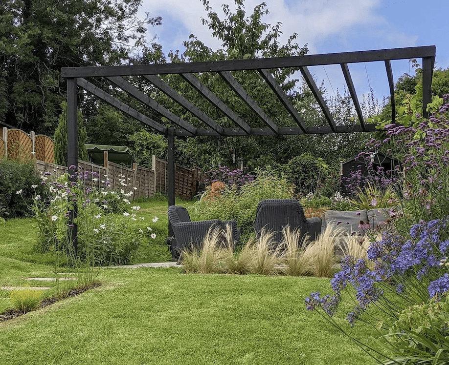 Pergola and patio